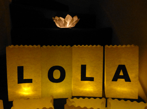 Printed Letters Luminary Candle Bags